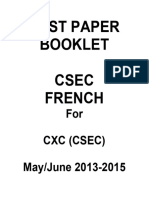 016 Csec French Test Booklet p1.p2 Jun13-15 Nov 5