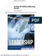 Art of Leadership 5th Edition Manning Solutions Manual