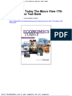 Economics Today The Macro View 17th Edition Miller Test Bank