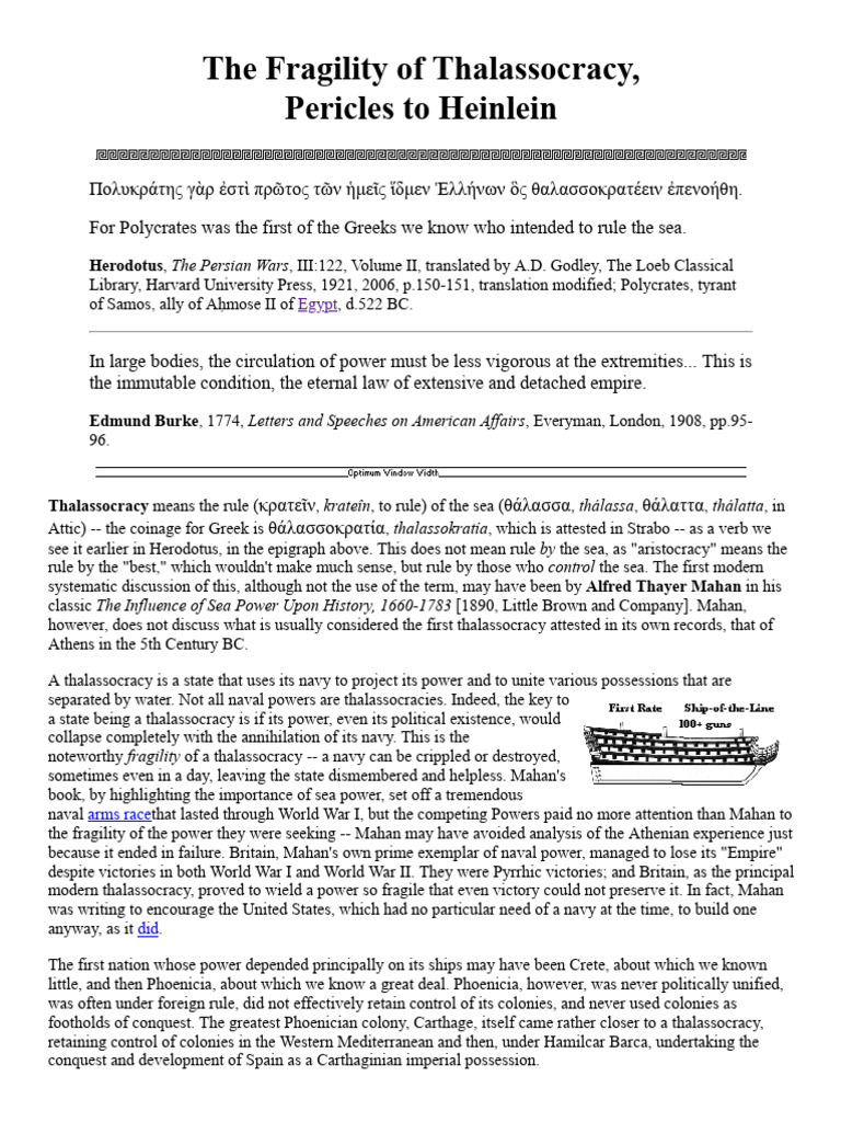 The Fragility of Thalassocracy | PDF | Punic Wars | British Empire