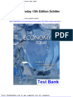 Economy Today 13th Edition Schiller Test Bank