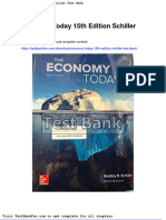 Economy Today 15th Edition Schiller Test Bank
