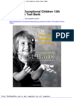 Educating Exceptional Children 13th Edition Kirk Test Bank