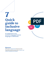 Quick Guide To Inclusive Language