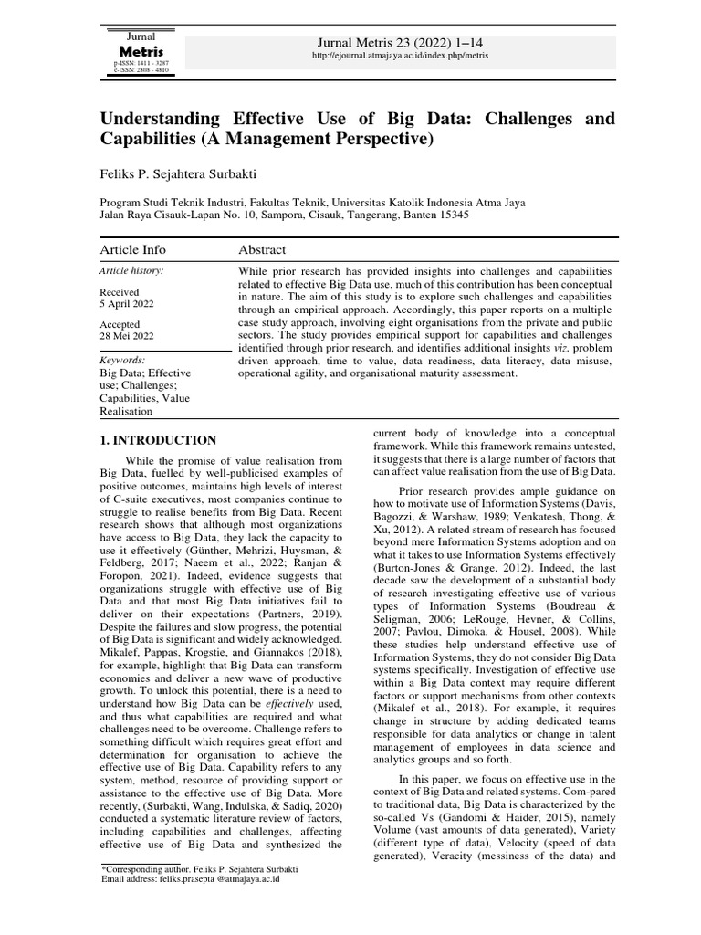 Big Data: Challenges and Capabilities | PDF | Big Data | Analytics