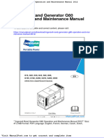 Ingersoll Rand Generator g60 Operation and Maintenance Manual 2012