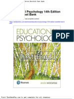 Educational Psychology 14th Edition Woolfolk Test Bank