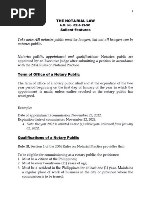 THE NOTARIAL LAW