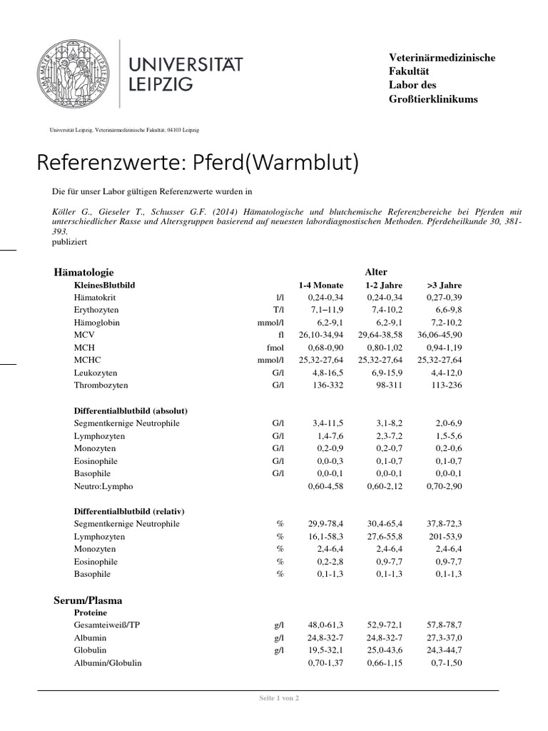 ReferenzWertePferdWarmblut PDF