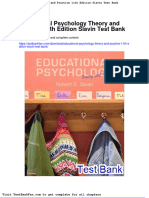 Educational Psychology Theory and Practice 11th Edition Slavin Test Bank