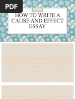 Cause and Effect Essay