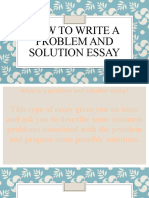 Problem and Solution Essay