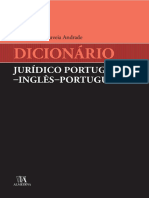 Dicionário Jurídico Português Inglês Português 2021 Andrade