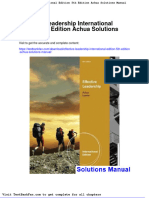 Effective Leadership International Edition 5th Edition Achua Solutions Manual