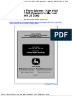 John Deere Front Mower 1420 1435 1445 1545 1565 Operators Manual Omtcu17249 j2 2002