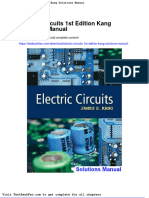 Electric Circuits 1st Edition Kang Solutions Manual