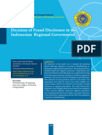 Decision of Fraud Disclosure in The Indonesian Regional Government Indonesian Regional Governm