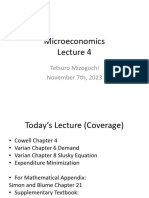 Microeconomics Lecture 4