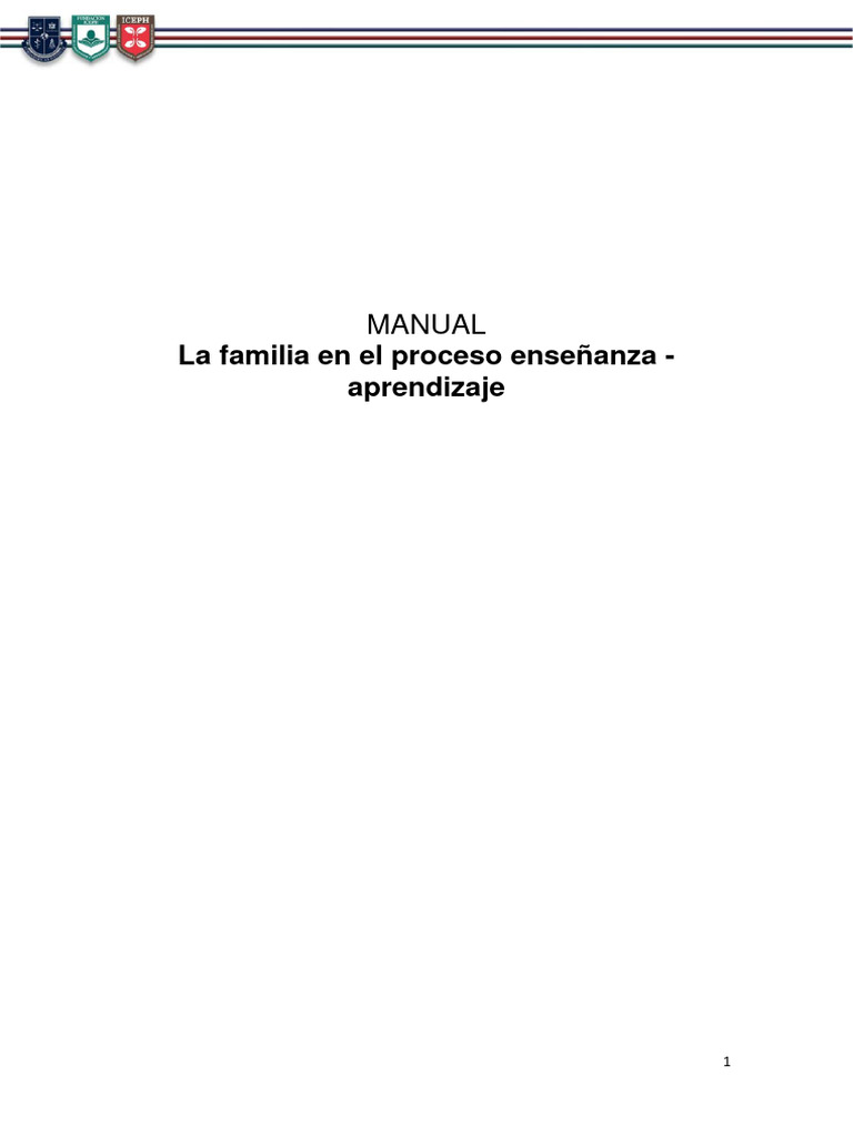 Manual La Familia en El Proceso de Ensenanza | PDF