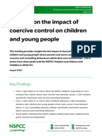 Helplines Insight Briefing Coercive Control Impact Children Young People