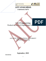 Productivity in Civil Engineering Construction