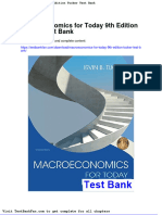Macroeconomics For Today 9th Edition Tucker Test Bank