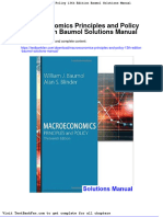 Macroeconomics Principles and Policy 13th Edition Baumol Solutions Manual