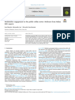 Stakeholder Engagement in The Public Utility Sector-Evidence From Italian