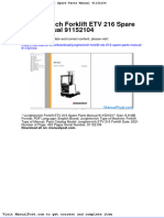 Jungheinrich Forklift Etv 216 Spare Parts Manual 91152104