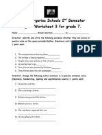 English Worksheet 4 For Grade 7