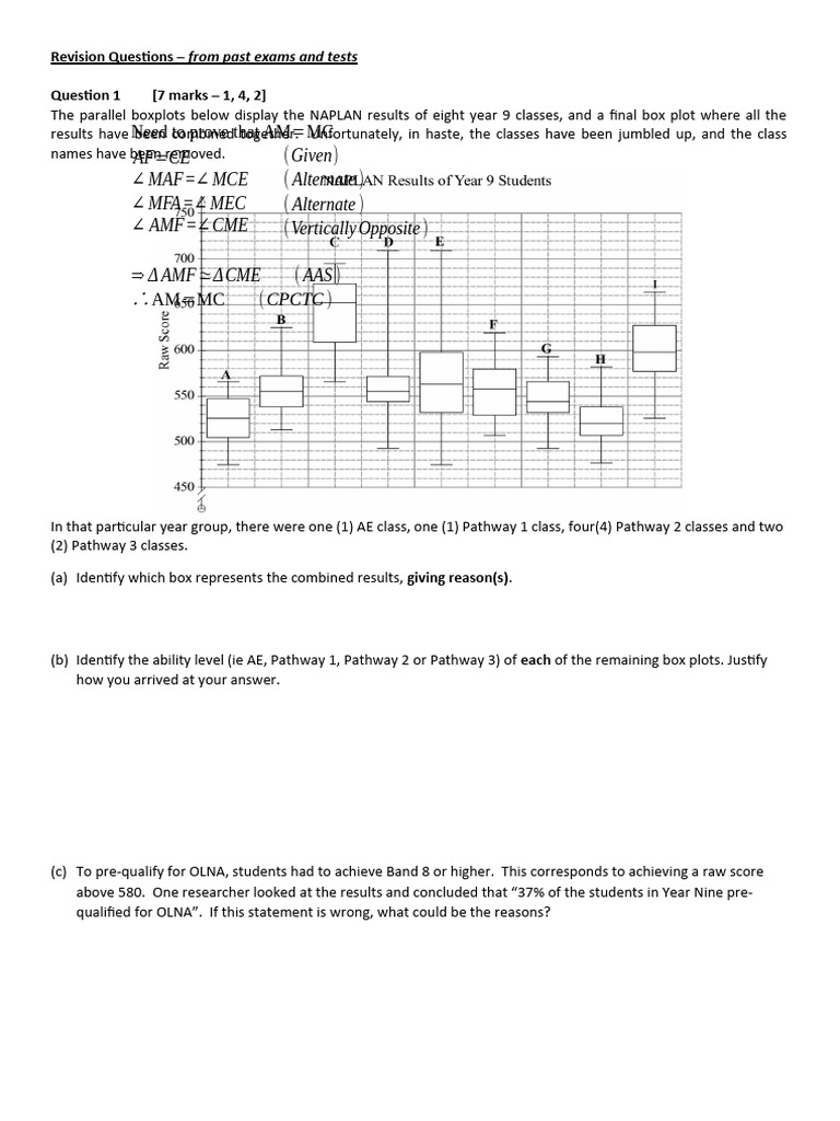 Statistics Sem 2 Revision Questions | PDF | Statistics | Statistical ...