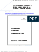 Komatsu Forklift Fb10m 2 Fb13m 2 Fb15m 2 Fb18m 2 2001 3001 Up Electrical System Service Manual Sm019