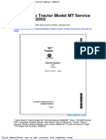 John Deere Tractor Model MT Service Manual Sm2002