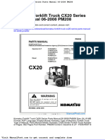 Komatsu Forklift Truck Cx20 Series Parts Manual 06 2008 Pm208