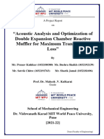Acoustic Analysis and Optimization of Double Expansion Chamber Reactive Muffler For Maximum Transmission Loss