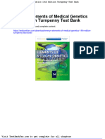 Emerys Elements of Medical Genetics 14th Edition Turnpenny Test Bank