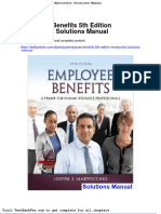 Employee Benefits 5th Edition Martocchio Solutions Manual