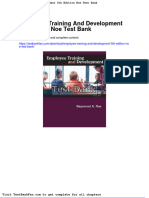 Employee Training and Development 5th Edition Noe Test Bank