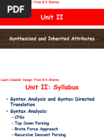 BKS Unit II-Synthesized and Inherited Atributes