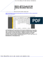 Jungheinrich Jeti Forklift SH v4 36 CZ Cestina 09 2022 Service Information