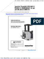 Komatsu Electric Forklift Fr15k 3 Fr18k 3 Fr23k 3 169e00001 Up Shop Manual 06 2012 Sm151