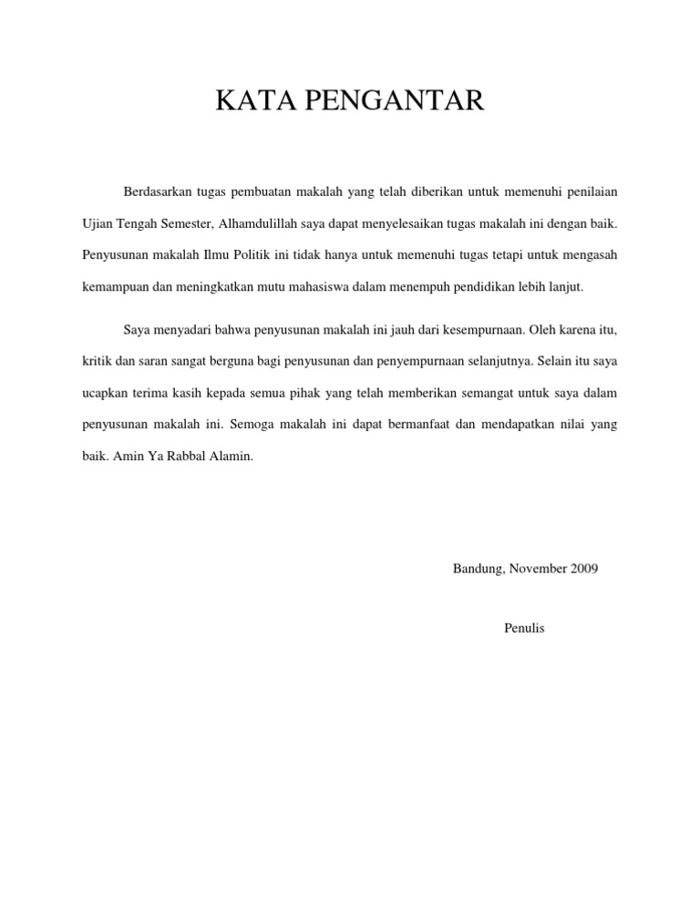 Kata Pengantar Uts Pdf