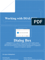 Working With Dialogs