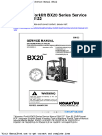 Komatsu Forklift Bx20 Series Service Manual Sm122