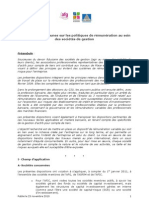 Dispositions communes sur les politiques de rémunération au sein des sociétés de gestion