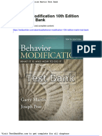 Behavior Modification 10th Edition Martin Test Bank