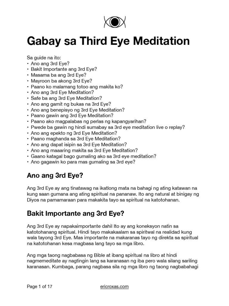 Gabay sa 3rd eye meditation v2 2 1 pdf