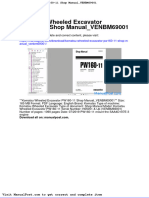 Komatsu Wheeled Excavator Pw160 11 Shop Manual Venbm69001