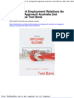 Management Employment Relations An Integrated Approach Australia 2nd Edition Shaw Test Bank