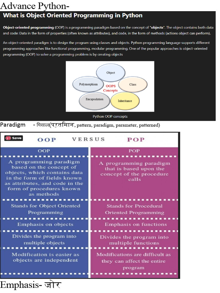 Advance Python | PDF | Constructor (Object Oriented Programming ...
